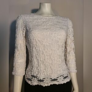 Women's lacey, white top